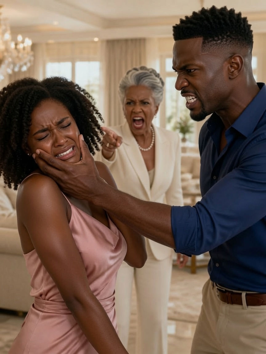 My husband rushed toward me, slapped me in front of everyone, and screamed, “Get out of my house! You have nothing here!” My mother-in-law smirked and called me a useless woman who should be grateful for their kindness.