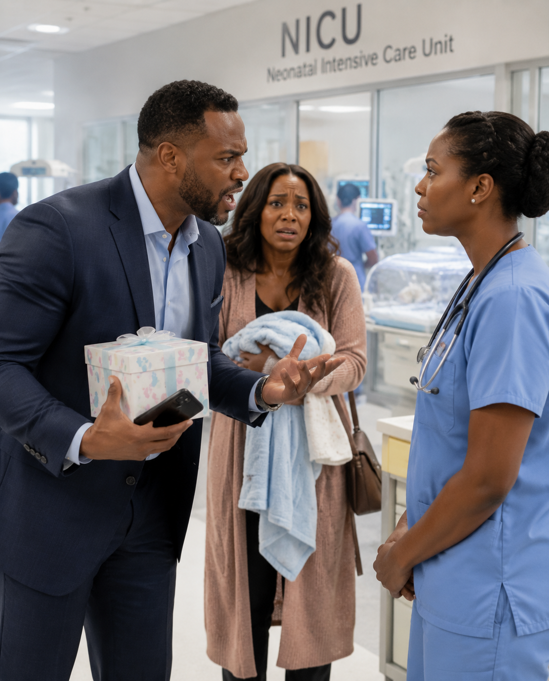 Bl.eed:ing and terrified, a wife signs the emergency C-section papers to save her unborn triplets while her cruel husband turns off his phone to cut cake with his first love.