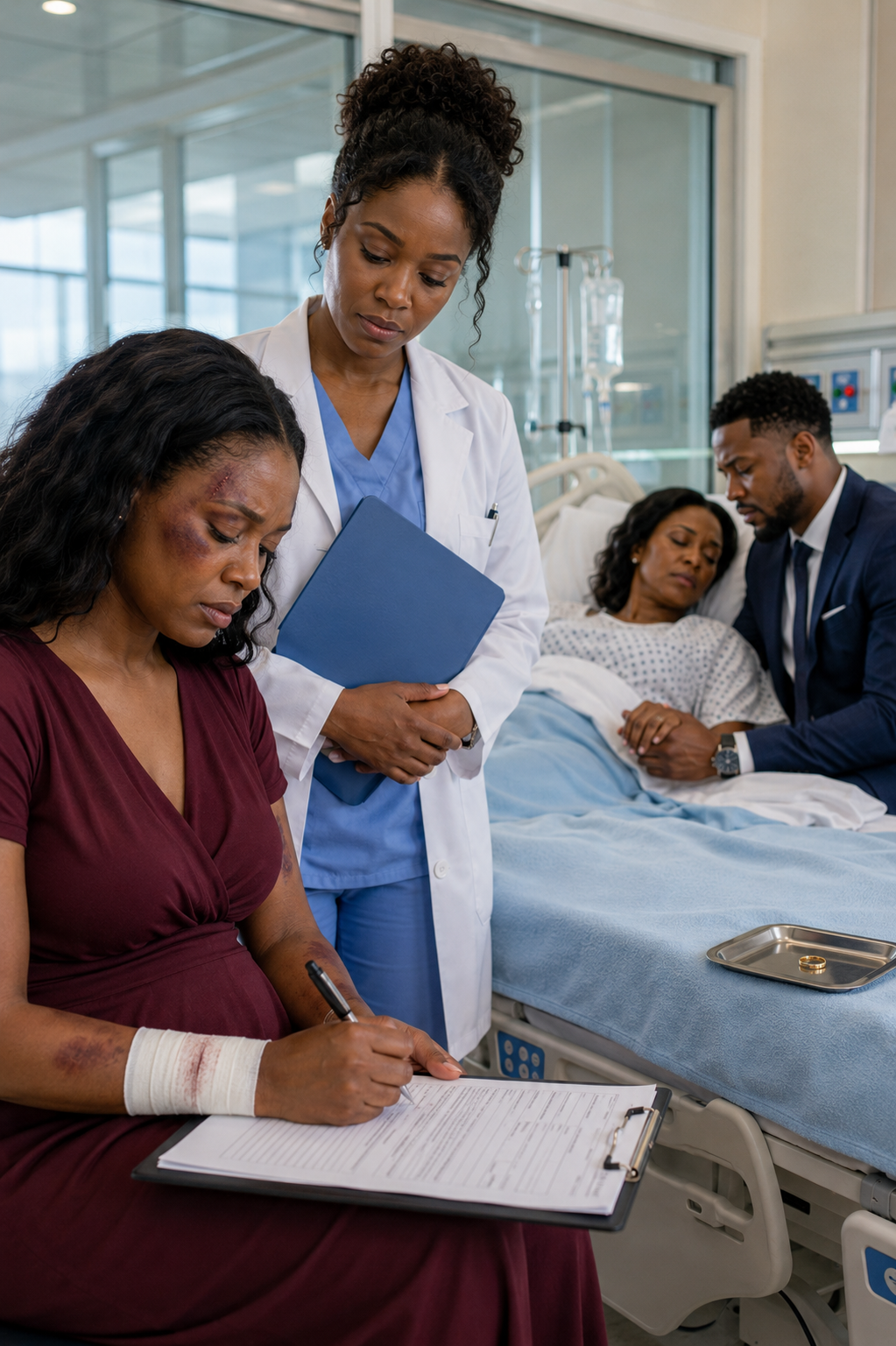 After the cr3sh, the doctor said I needed urgent surgery, but my husband held another woman’s hand and muttered, “She’s always been fragile.”