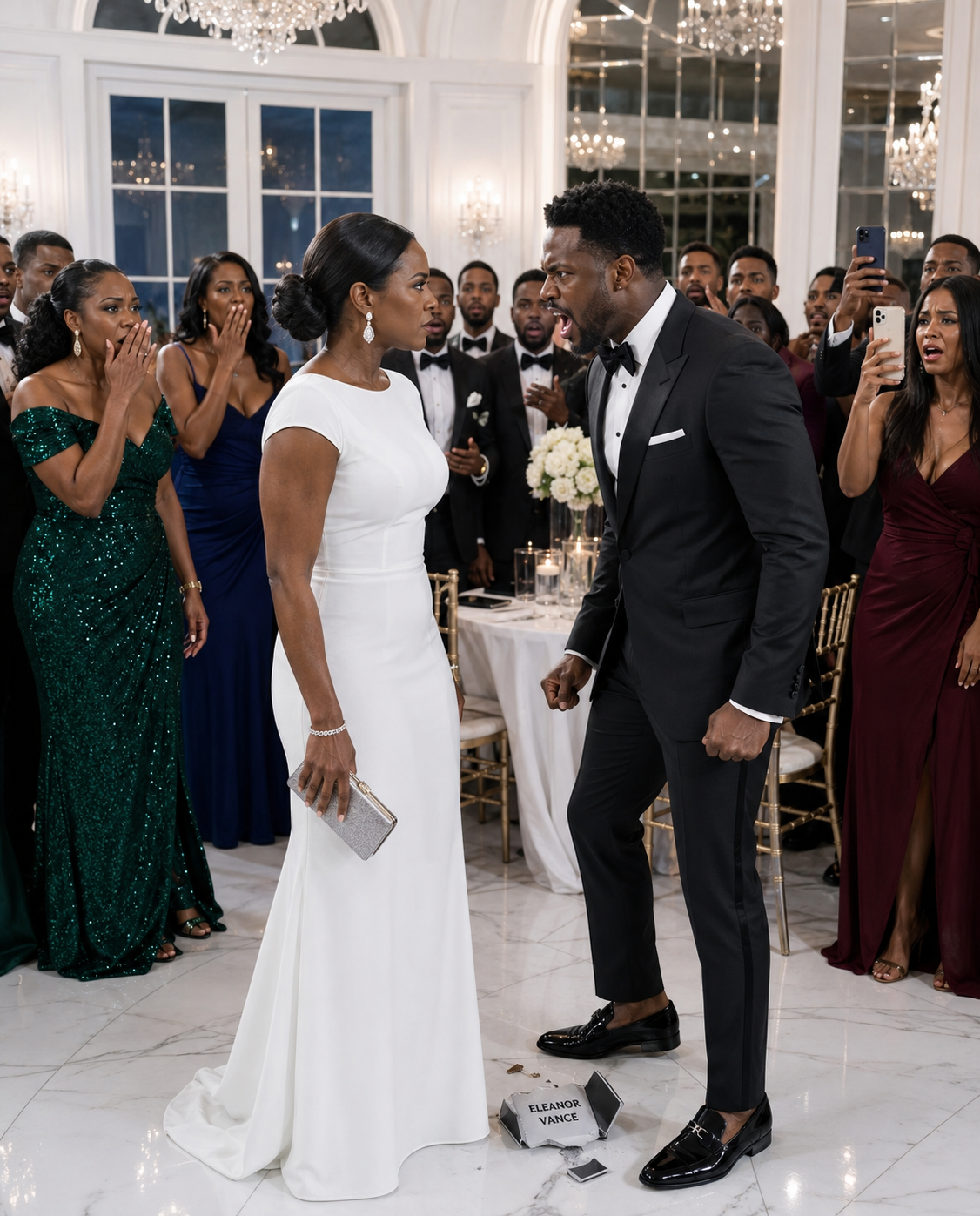 At a crowded gala, the CEO’s son hum:iliated me in front of everyone, throwing my silver name card to the floor and stepping on it so his girlfriend could take my VIP seat. I stayed silent for one painful moment, then told him his mistake had just cost his mother $1.3 billion.