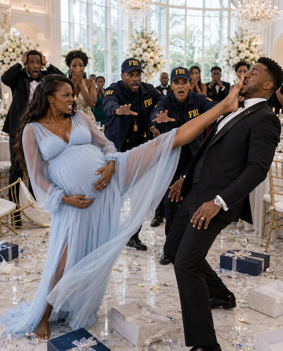 I was eight months pregnant with our miracle baby when my husband brought his 22-year-old mistress to our baby shower. When I demanded they leave, he pu.n.c.h.ed me square in the stomach, sending me crashing into the gift table