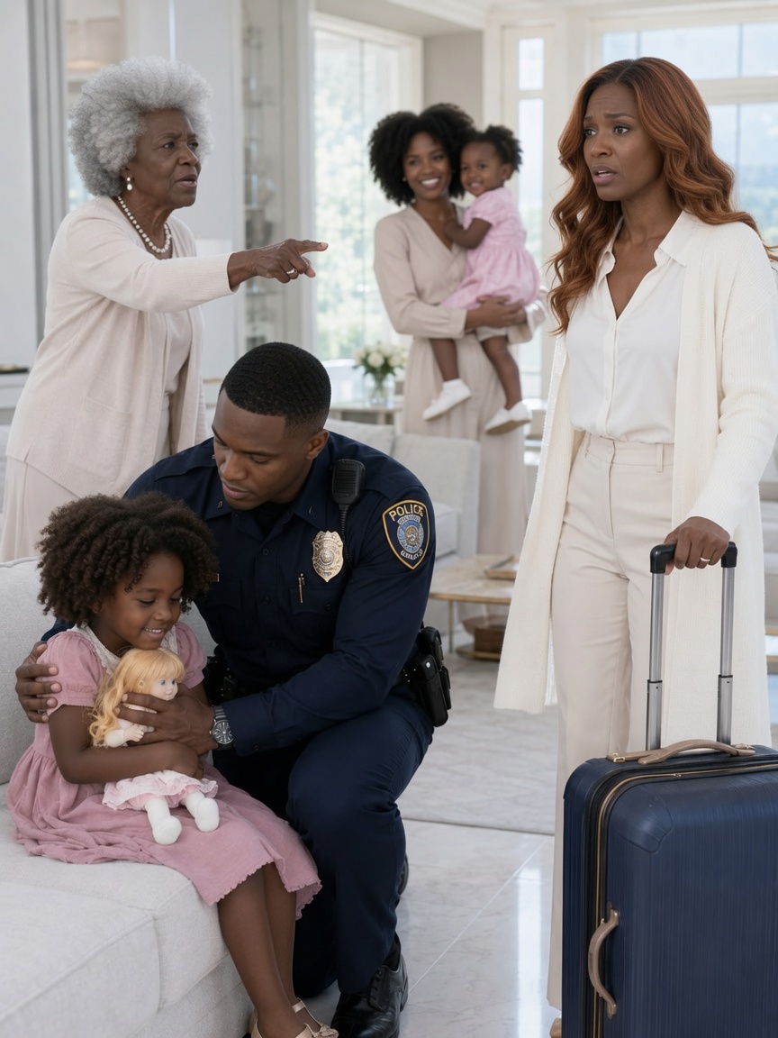My mother called 911 because my 5-year-old daughter refused to hand over a doll and told her, “Your mom will be ashamed of you.” When I found her terrified in front of two police officers, I didn’t raise my voice; I asked for the official report, blocked access to her school, and saved every message… days later I discovered that that call was part of a much darker family plan.