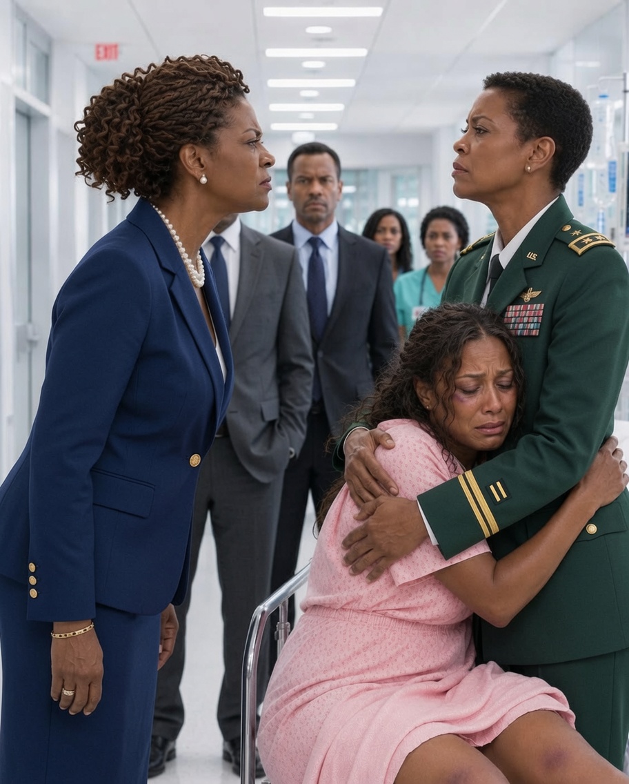 “Mom… Please Come Get Me.” A U.S. Army Colonel Rushed To The Hospital After Receiving A Desperate Call From Her Daughter—But Her Husband’s Family Never Expected Who Would Walk Through That Door.