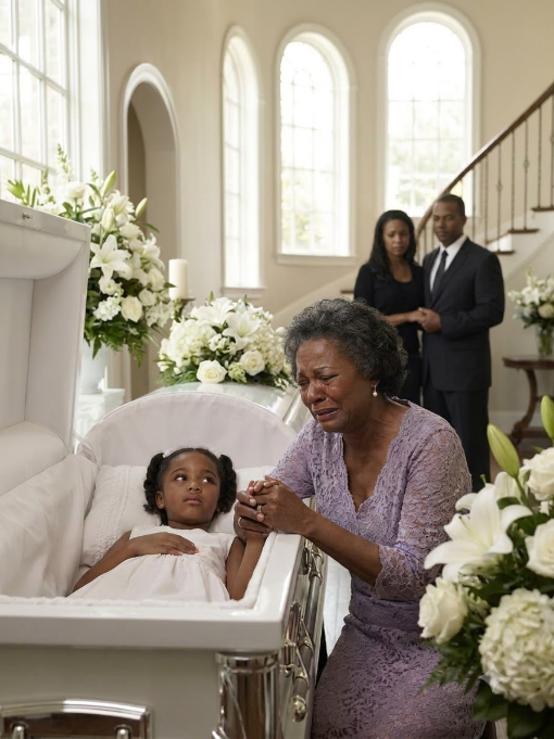 The grandmother opened her six-year-old granddaughter’s coffin and heard her whisper, “Don’t let Dad take me back.” Without screaming, she grabbed her phone and called the police.
