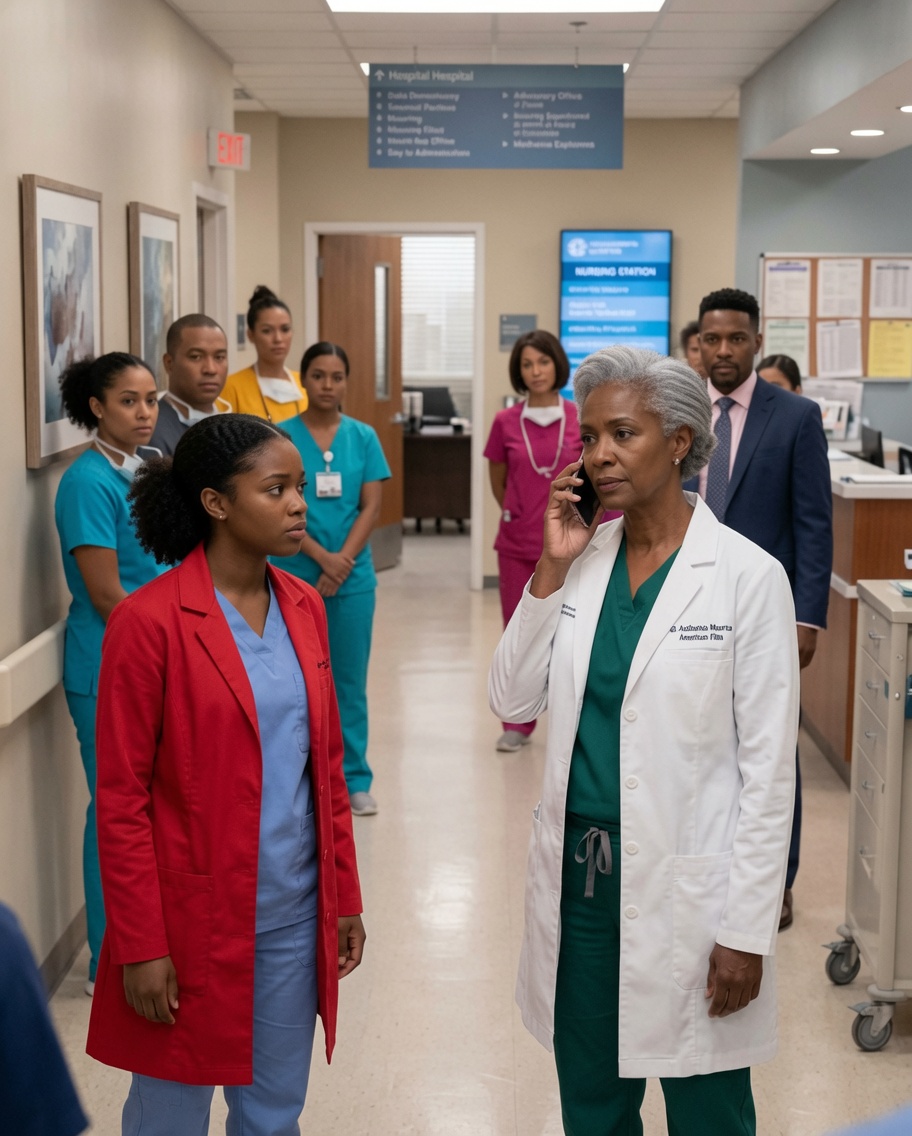 The intern smirked as hot coffee soaked my white coat. “My husband is the CEO of this hospital,” she snapped. “You’re finished.” I looked at her ring, then calmly picked up my phone.