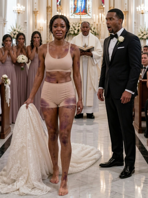 At the wedding altar, the groom tightened his grip on my hand and whispered, “From this moment on, you answer to me. Never forget your place.” I smiled softly and replied, “If you wanted a wife… then meet my witness.”