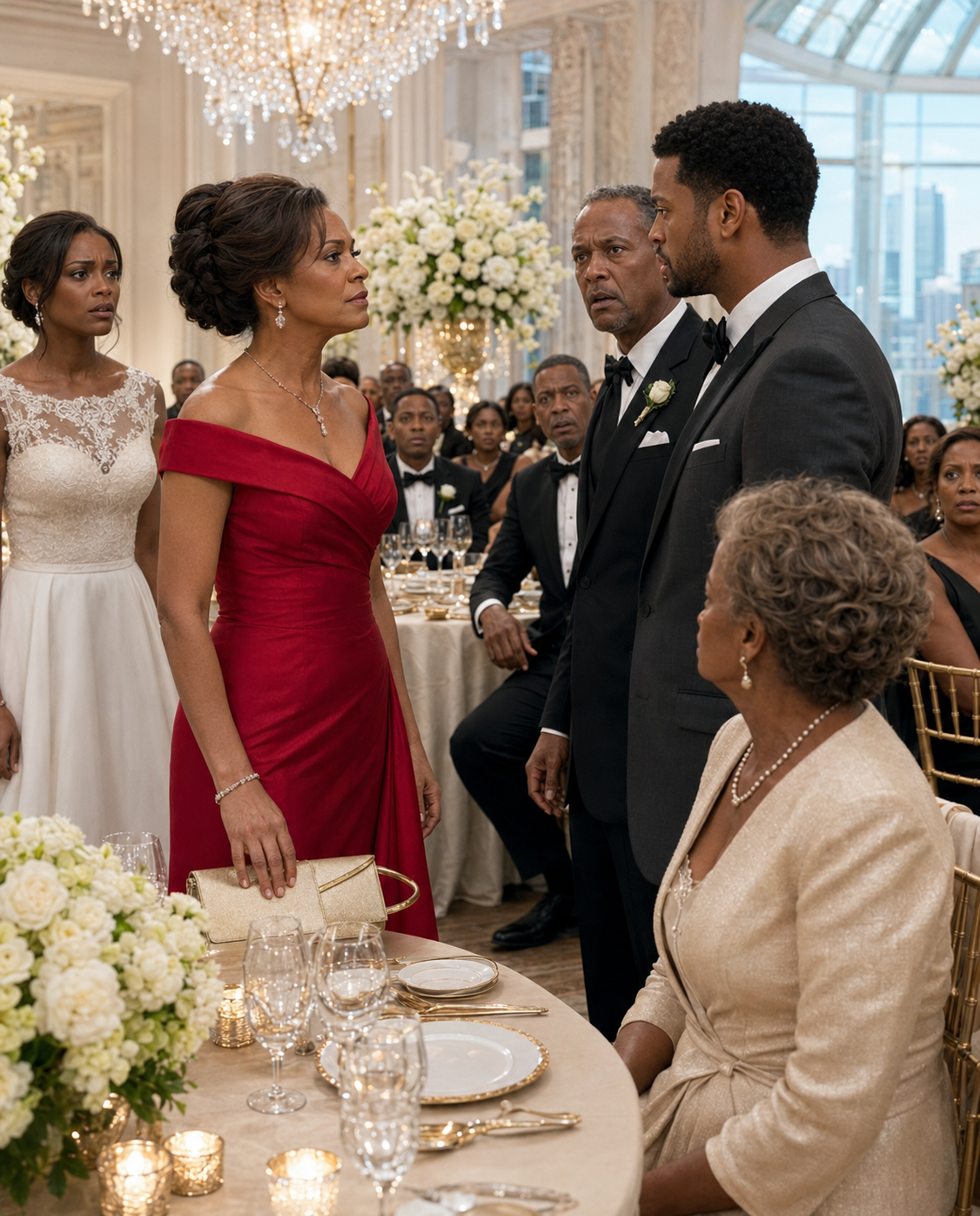 At my daughter’s wedding, the one i quietly paid for, her fiancé introduced me to his elegant parents with a smile that made the whole table uncomfortable. “this is her mother,” he said. “the one we have to keep happy until tonight is over.”