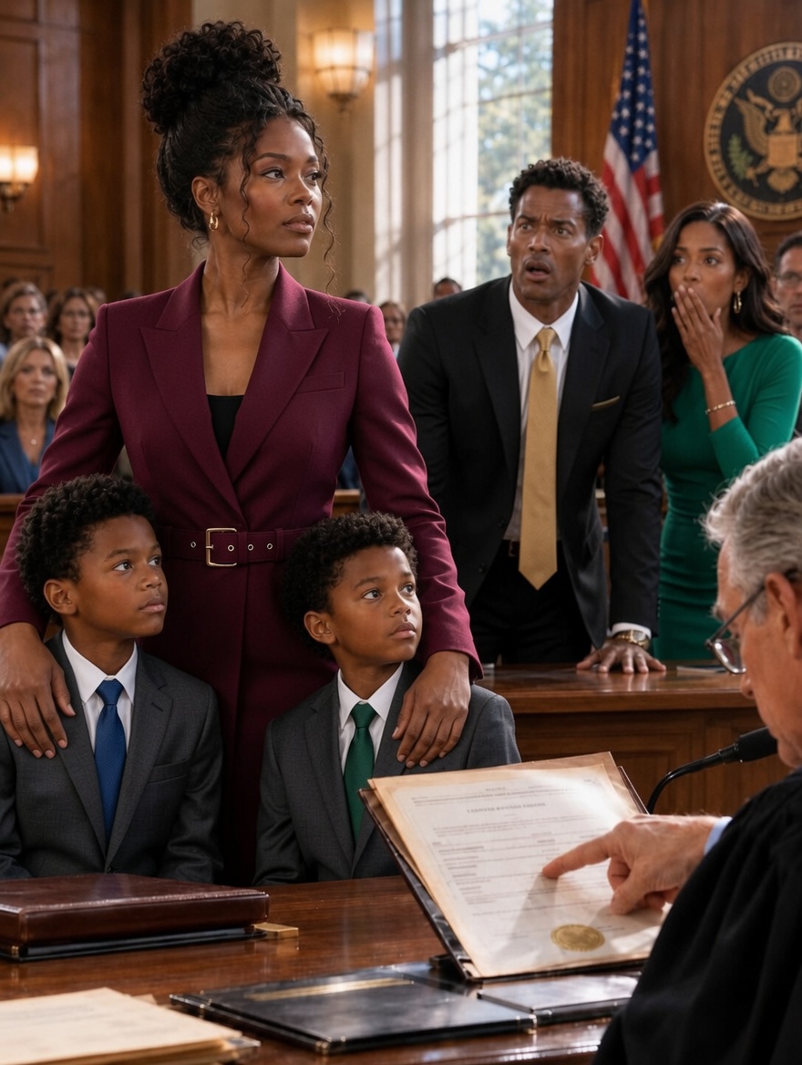 My Husband Walked Into Divorce Court With Three Attorneys, an Ironclad Prenup, and the Woman He Planned to Marry—Certain He Would Take Our Entire Fortune and Full Custody of Our Twin Boys… Until the Judge Opened the Company’s Original Ownership Records, Read the First Name Listed, and Asked One Question That Drained Every Bit of Color From His Face