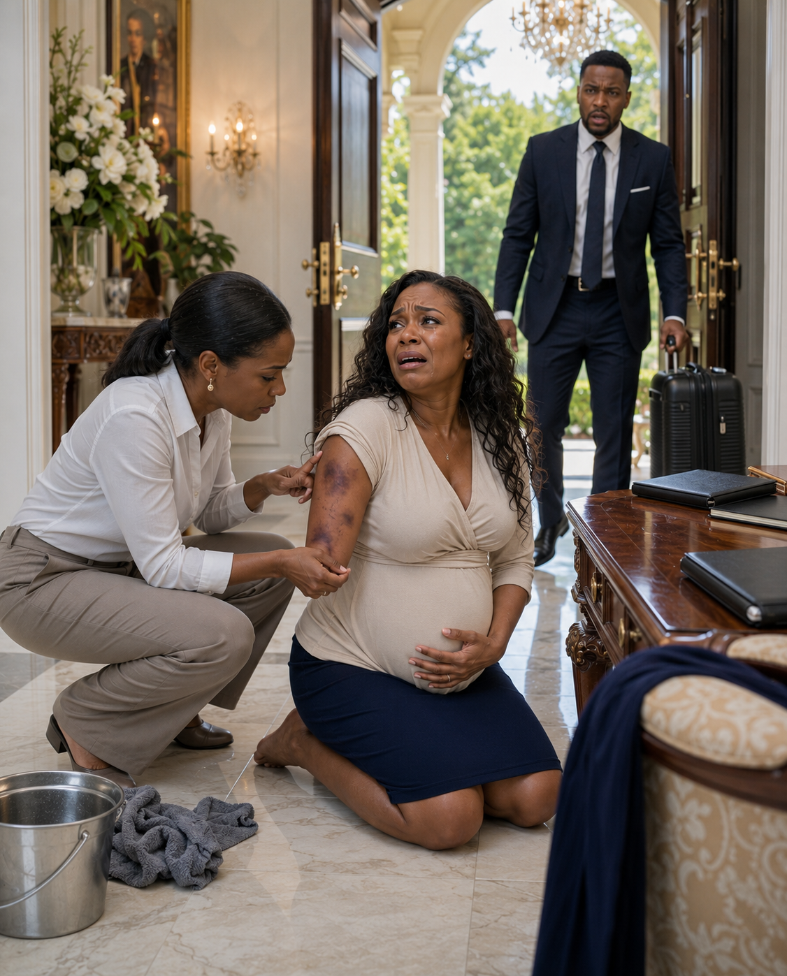 I Was Seven Months Pregnant When My Husband Came Home and Found His Sister Inspecting My Arm