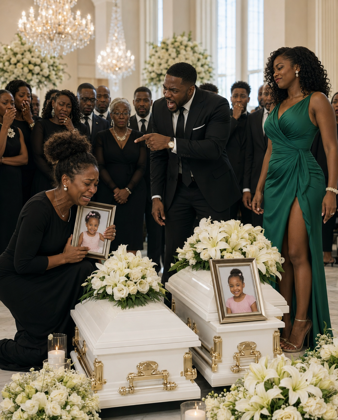 At my twins’ funeral, with their tiny coffins before me, my husband arrived beside his mistress and hissed, “God took them because He knew what kind of mother you were.”