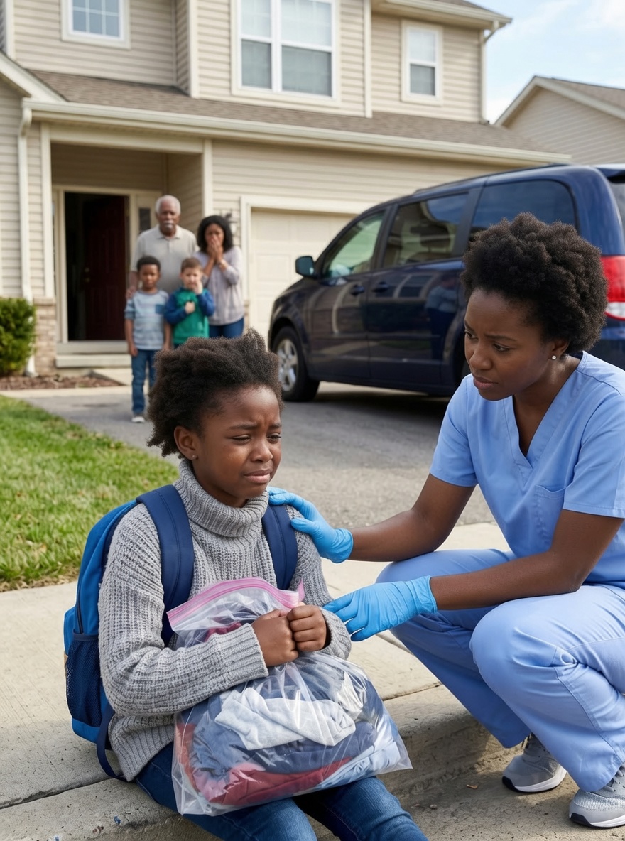 At 12:43 AM, my weeping daughter called from the curb: ‘Grandpa threw all my stuff out to make room for my cousin, and Dad just stood there.’ Leaving my ER shift immediately, I raced home only to face my father-in-law’s sneer: ‘We call the shots in this house.’ The arrogant freeloaders thought they had us beaten. But the moment I slammed the sole-ownership deed onto the table, my ruthless midnight eviction of the entire in-law family began.