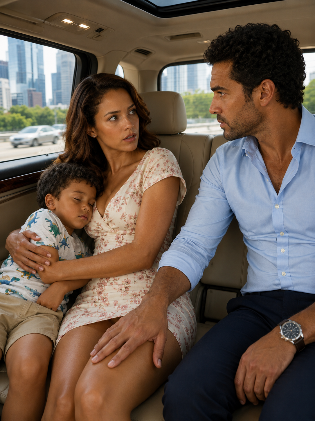 For nearly 3 hours, a stranger kept running his hand over my thigh on the bus while I sat beside my son on the way to see my seriously ill father-in-law. I was furious and confused—until, just before we got off, he slipped a handkerchief into my hand and whispered, “Pretend you’re dizzy… and whatever you do, don’t sign anything.”