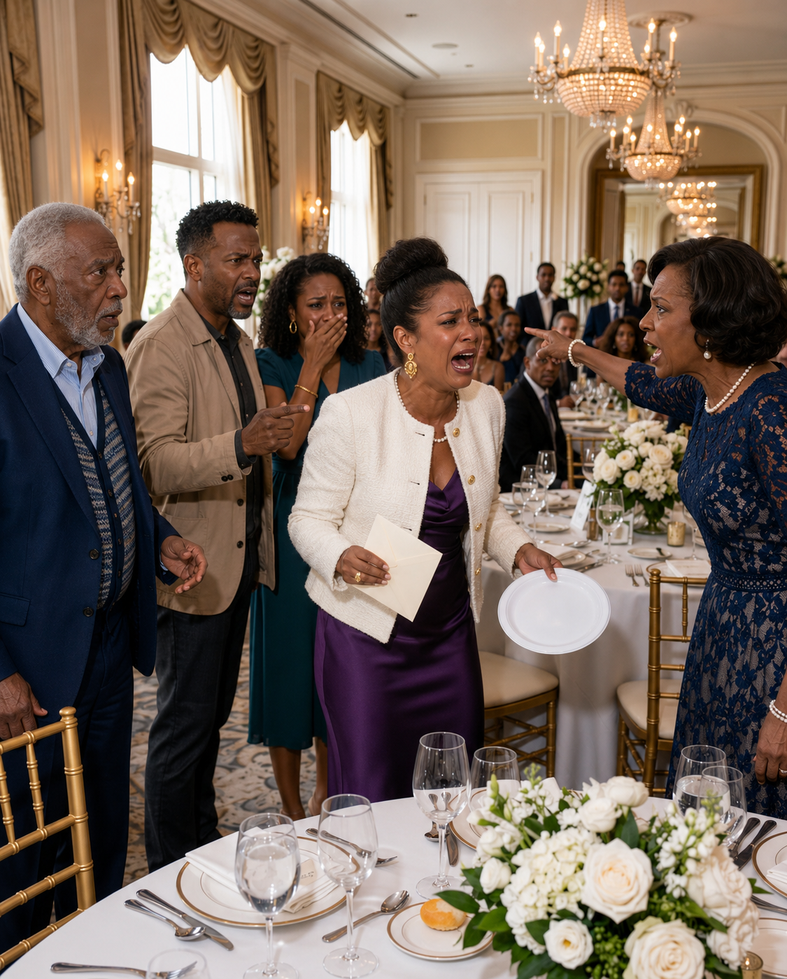 The anniversary table was set with fine china for everyone except me. Mom gave me a plastic plate, pointed to a seat in the back, and whispered, “You know your place, hon.”