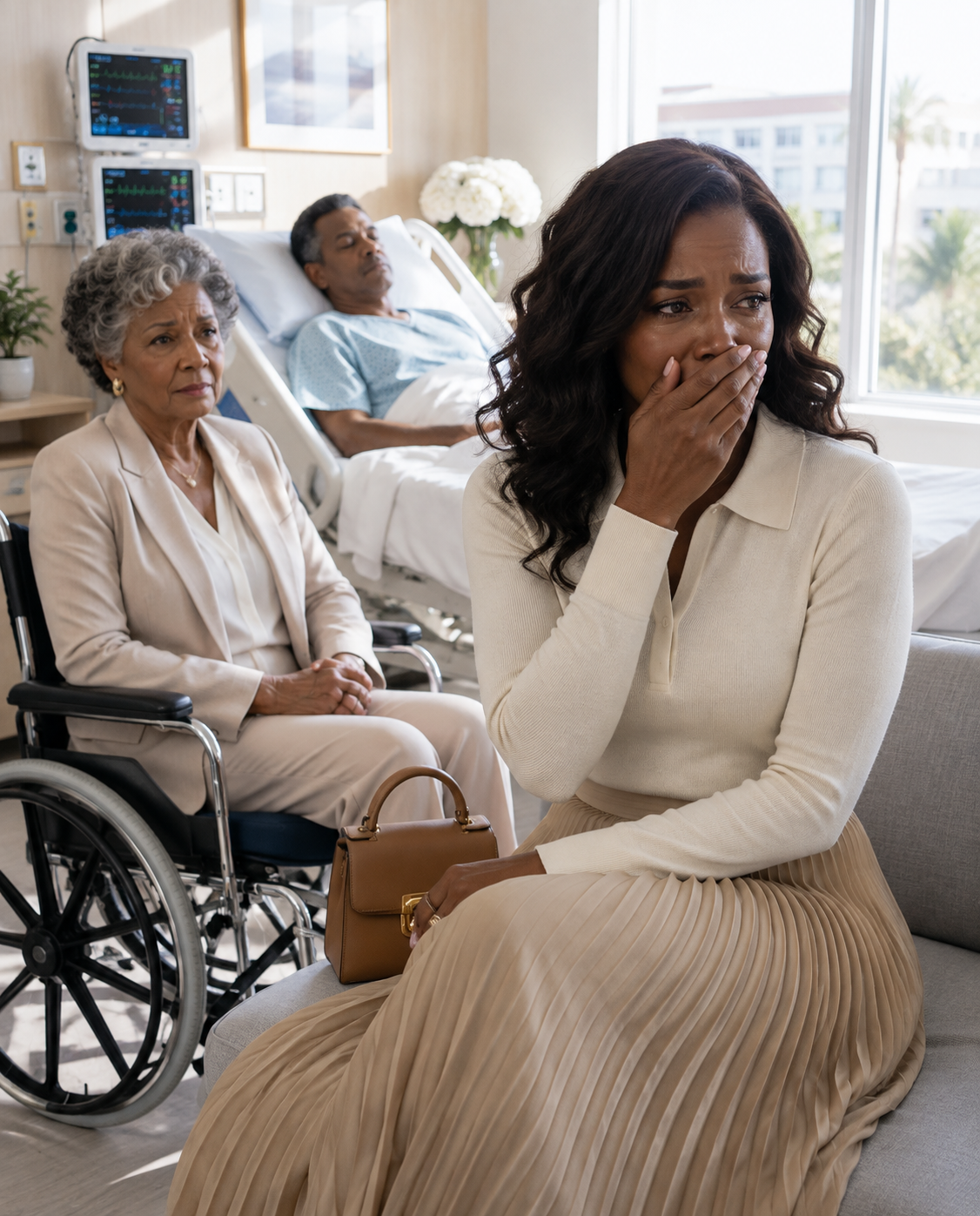 My father was fighting for his life in the ICU when an elderly woman in a wheelchair quietly w3rned me, “Go home tonight—but make sure your husband doesn’t know.” I followed her advice, and what I discovered changed everything.