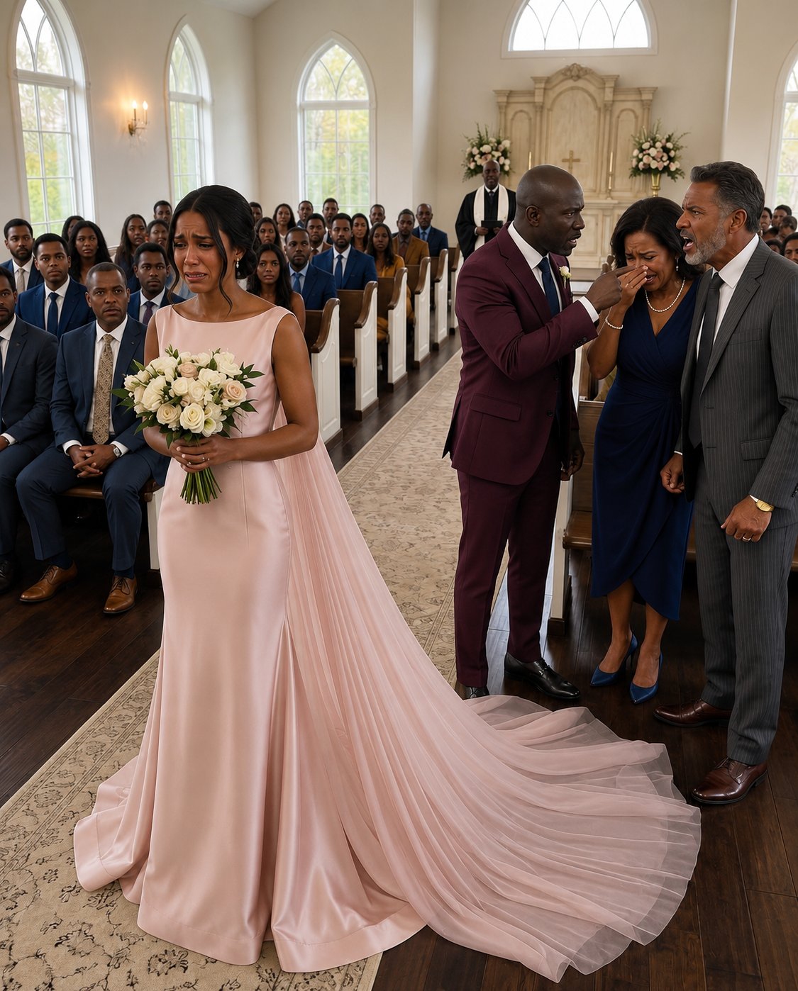 My dad laughed and told me to walk myself down the aisle because I was marrying a nobody. Mom sat beside him in the back row while I walked alone, gripping my bouquet.