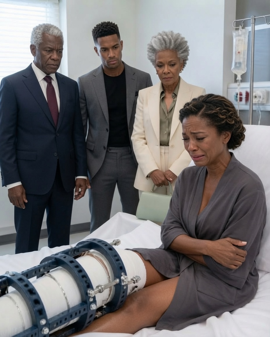 My in-laws br0ke my leg, and my husband told me to learn obedience. Three days later, they entered my hospital room laughing—unaware I was recording them while police searched their house.