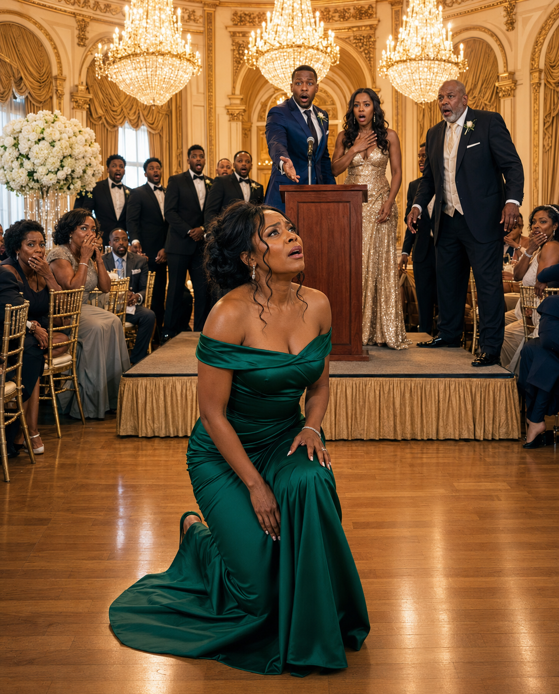 At my husband’s CEO ceremony, his secretary kissed him in front of five hundred employees. When I told her to step away, he shoved me onto the marble floor and shouted, “Know your place!” The ballroom erupted in laughter. I rose, sent one message, and whispered toward the balcony, “Dad—take the stage.” Moments later, the chairman entered with the board’s attorney, and every trace of confidence vanished from my husband’s face.