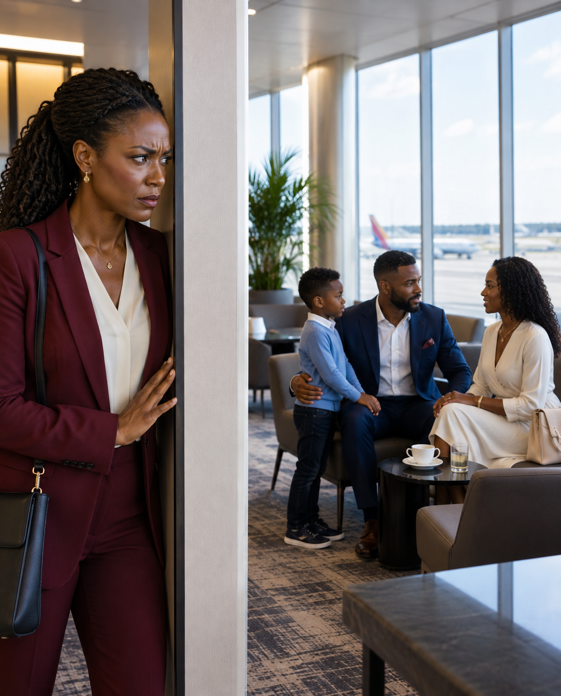 My husband kissed me goodbye and said he would be in London for a week. Two hours later, my flight was canceled, leading me into the airport lounge.