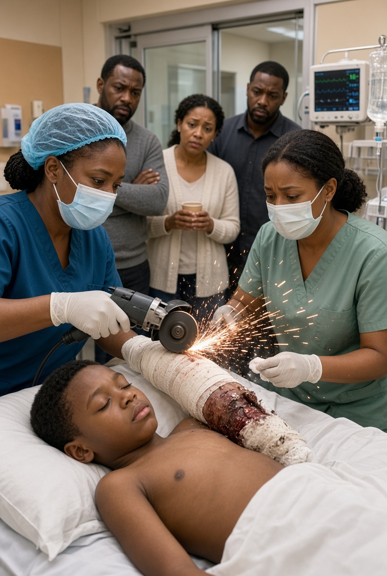 An eight-year-old boy came into my ER with a month-old cast and a dangerously high fever, but his mother insisted it was only a mild flu. When I told her the cast had to come off immediately, she suddenly begged me not to open it. I thought she was simply afraid of what we might find—until she admitted her son had been trying to tell her something was wrong for days.