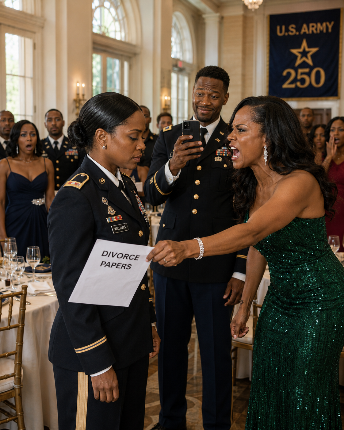 For my 31st birthday, my mother-in-law handed me divorce papers in front of my unit at the Army Ball. My husband filmed it for their entertainment. I signed them calmly, then stood and announced… She had no idea…