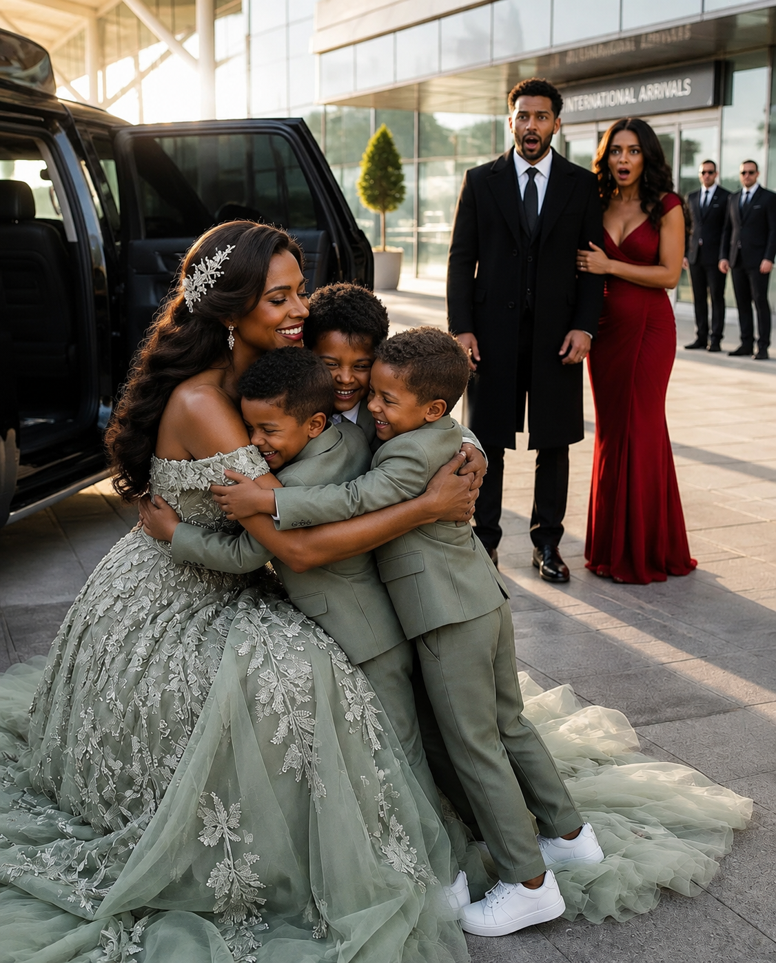 My millionaire ex-husband sat next to me to humiliate me… until 3 children came down from a Bentley shouting: “Mom!”