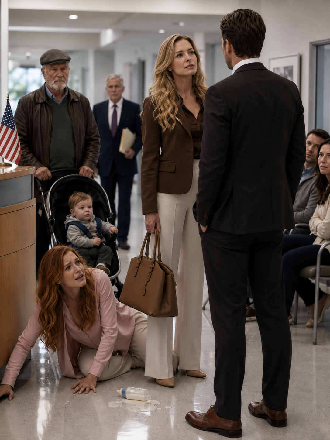 One year after the divorce, I ran into my ex-husband at the hospital, and when he smirked about having a one-year-old son with my former best friend, I smiled and said, “Really?” — five minutes before a man walked in and she dropped the baby bottle.