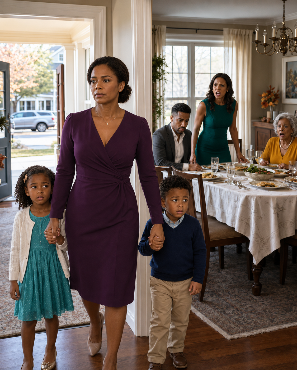 My sister-in-law sl.apped me at my own anniversary dinner for serving myself first, and my husband stared at his plate—so I returned the blow once, took my children, and walked out. Eleven days later, my attorney opened