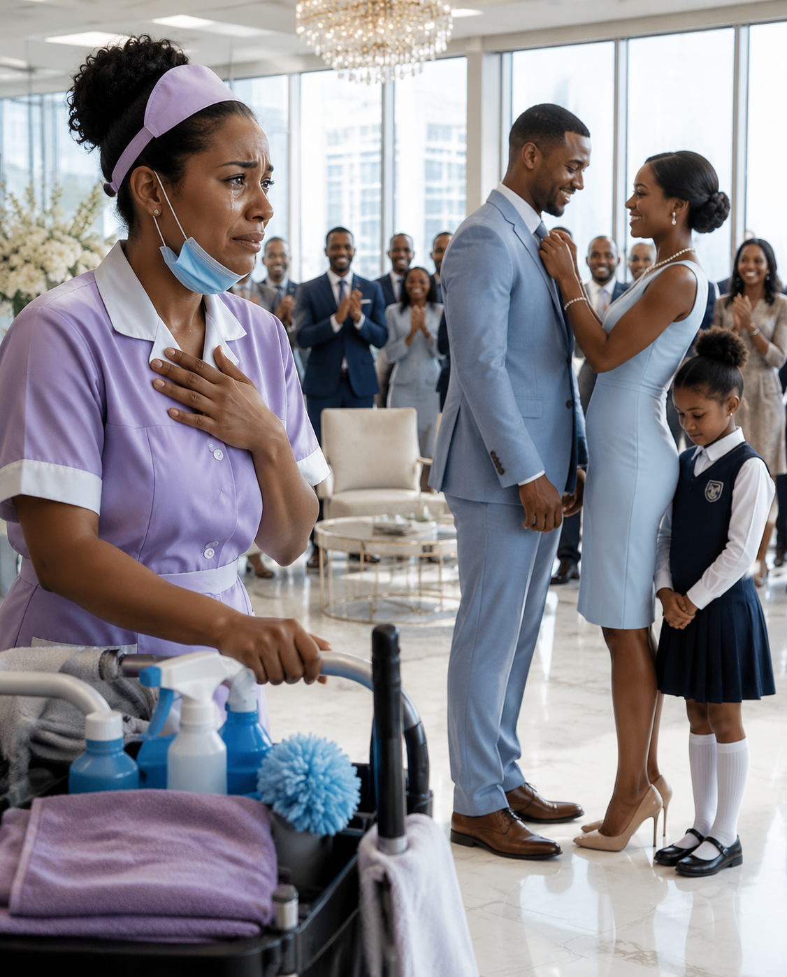 For 7 years, my husband banned me from our daughter’s school, saying, “Women like you don’t belong there.” So I disguised myself as a janitor and walked in unnoticed. Seconds later, another woman smiled and said, “I’m her mother.” I pressed Record… because what I uncovered was far more terrifying than an affair.