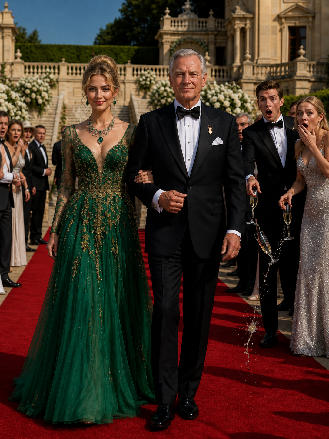 Ashamed of my inexpensive dress, my husband concealed me during his office party… then the billionaire CEO noticed my necklace, fell to his knees, and exposed a secret from 30 years ago that ruined my husband’s career.