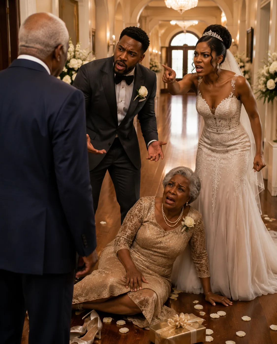At my son’s wedding, my wife came home shaking and whispered that she had only fallen. Two days later, the venue manager called and told me to come alone because they had rechecked the footage. When I saw what my son and his bride had done to her, I didn’t call them.