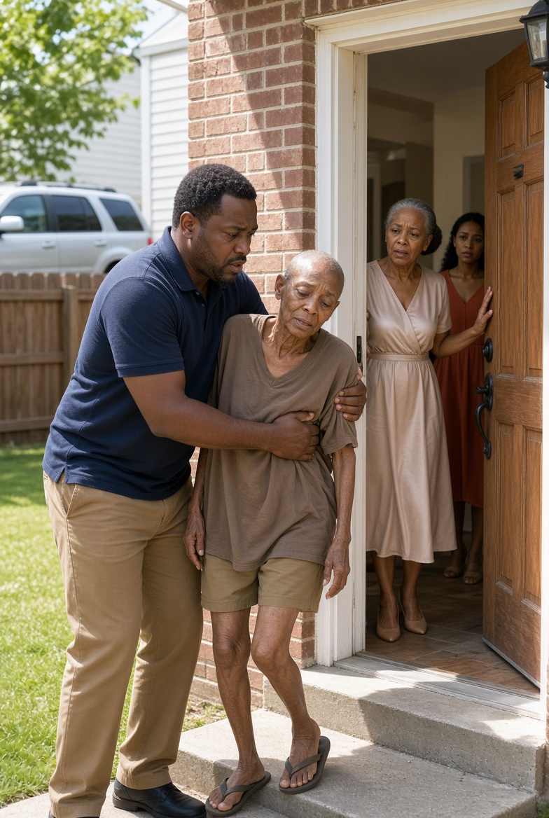 I returned without warning after four years in Canada and found my wife with a shaved head, skin and bones, eating scraps in the backyard. My mother said she had brought this punishment upon herself. I didn’t yell. I announced that I had just received a million-dollar settlement… and let my family’s greed trigger the trap.