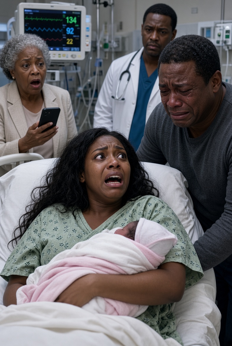 The moment the nurse placed my newborn daughter in my arms, I knew something was wrong. My husband was crying with joy, my mother-in-law kept snapping photos, but I couldn’t stop staring at the baby’s wrist. The name band had my last name on it… but the birth date was wrong.