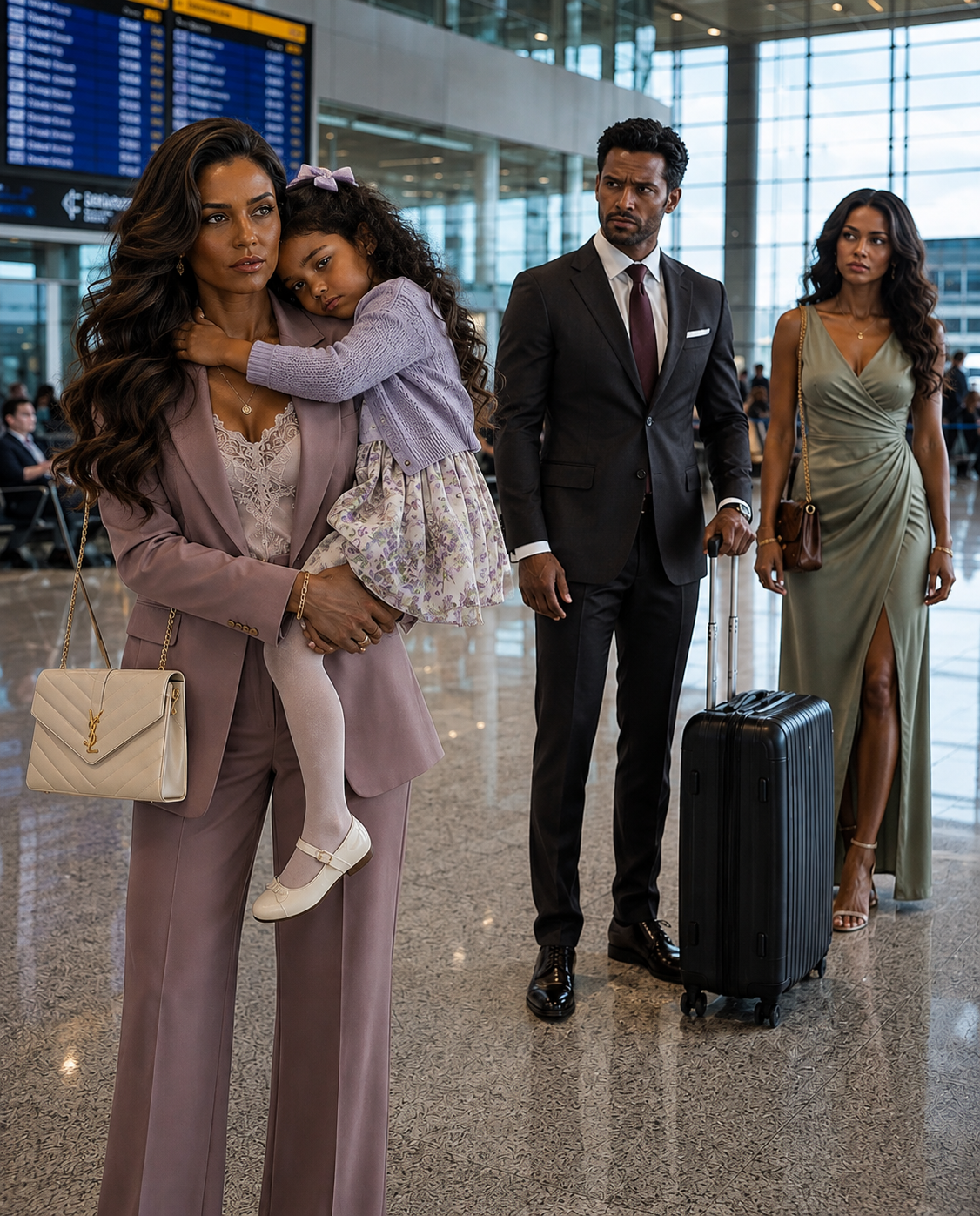 I Had Just Left for My Honeymoon with my wife When I Saw My Ex-girlfriend at the Airport Holding a Little Girl With My Eyes. Then, Mid-Flight, I Received a Photo of My Father in a Hospital Room on the Day She Was Born—And Suddenly, I Realized That Girl Was the One Person I Was Never Supposed to Meet.