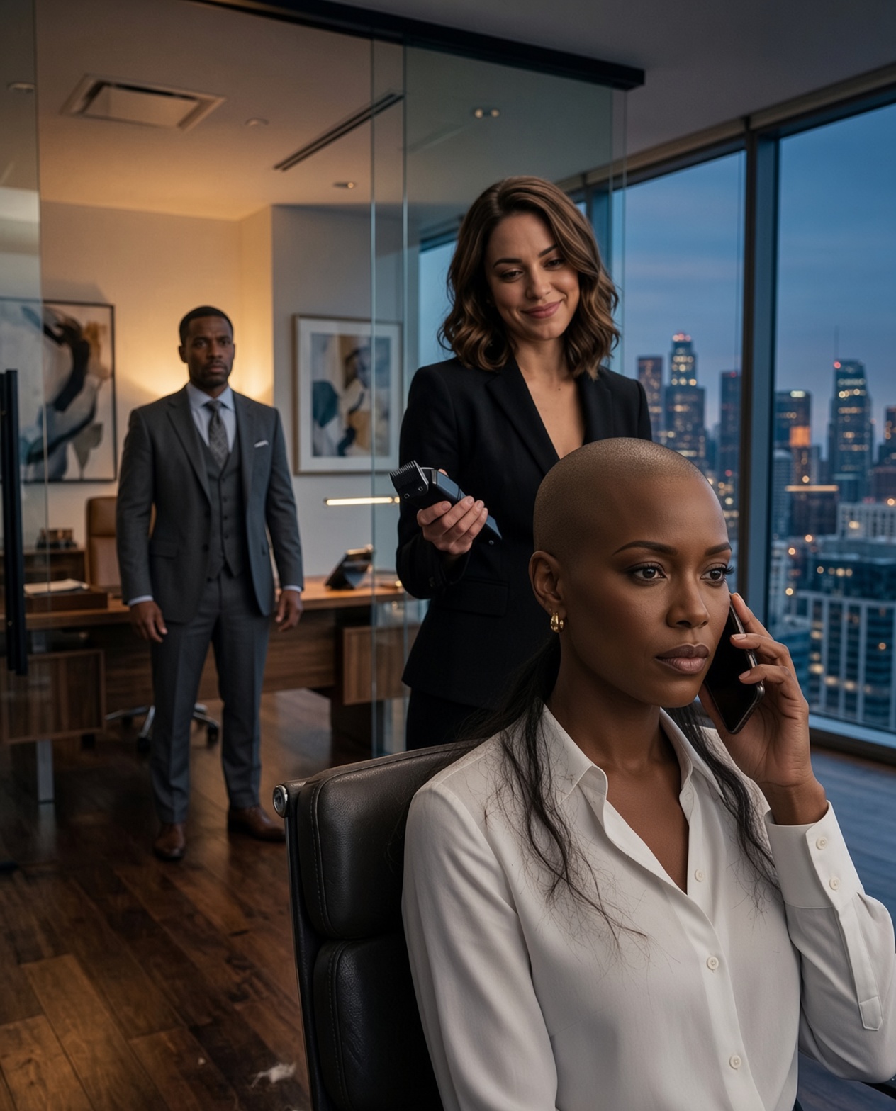 When I looked in the mirror and saw my head, I didn’t scream. I calmly picked up my phone and called my CEO husband. “You have five minutes,” I said. “Tell your mistress to come here, apologize for what she did, or your entire world ends today.”