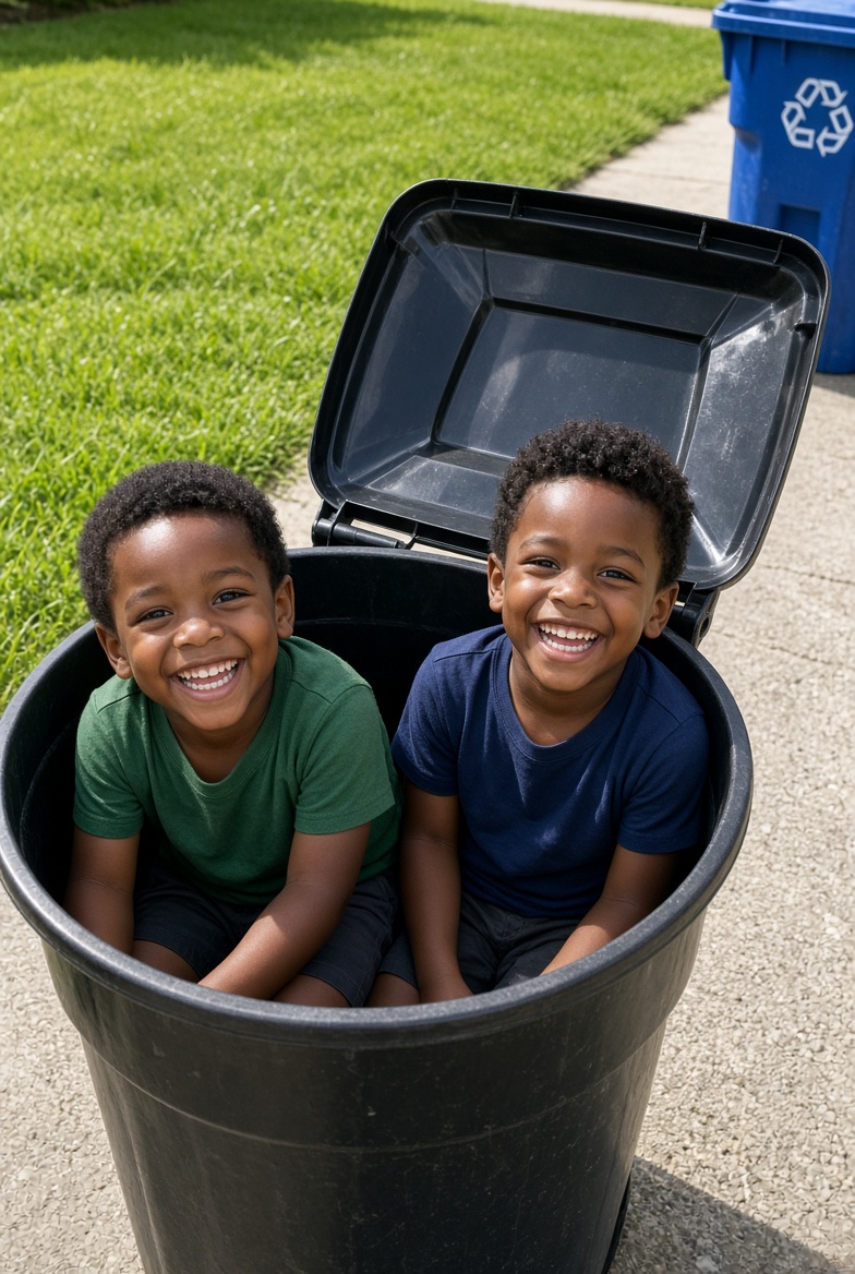 I Found My New Neighbor's Twin Toddlers Hiding Inside My Empty Trash Can — Then One of Them Whispered Something That Made My Blood Run Cold