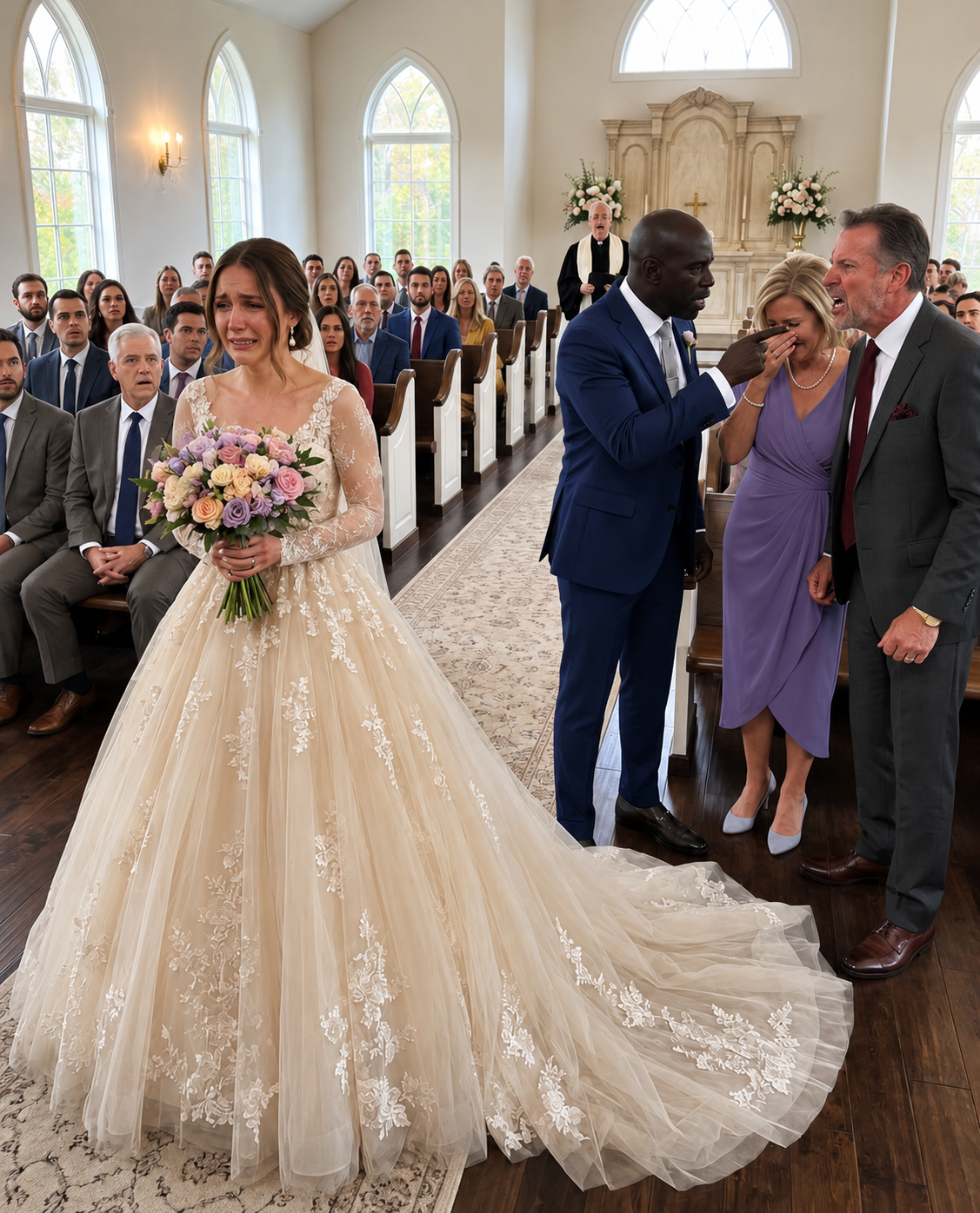 My dad laughed and told me to walk myself down the aisle because
