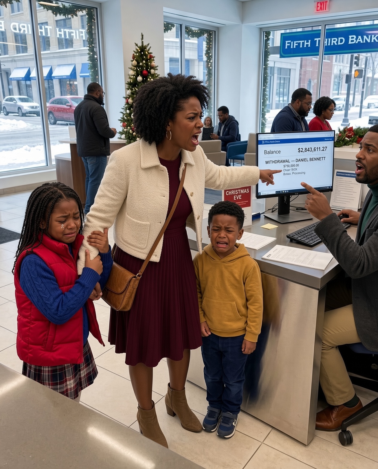 After our divorce, my husband threw me and our kids out on Christmas Eve without a single cent. Desperate and in tears, I took the old card