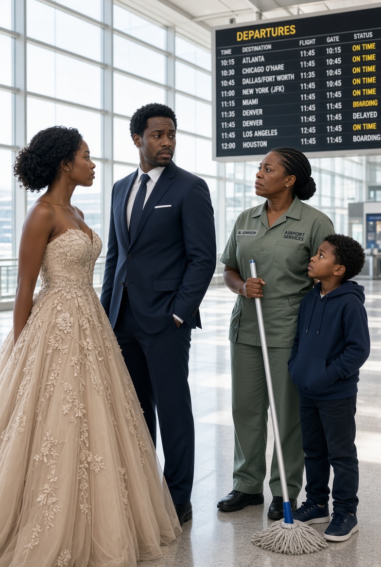 Five Years After Our Divorce, I Found My Ex-Wife Mopping the Airport Floor — My Fiancée Went Pale and Whispered, "What Is She Doing Here?"
