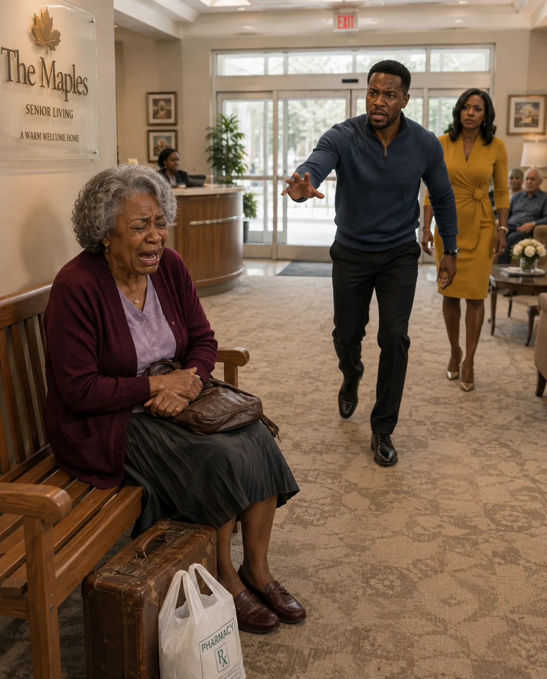 My parents told Grandma they were taking her out for lunch. Three hours later, a nursing facility called me. Her suitcase was waiting in their lobby, and my parents had disappeared. I drove 190 miles to bring her home. She fastened her seatbelt, looked directly at me, and said, “Don’t call them. I’ll tell you exactly where to drive.”