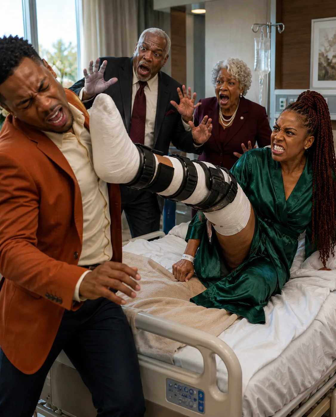 My in-laws br0ke my leg, and my husband said, “Let her learn to obey.” Three days later, they came to the hospital just to m0ck me, but I stayed silent, pulled out a recording, and called my lawyer… never imagining that the police were already searching the house.