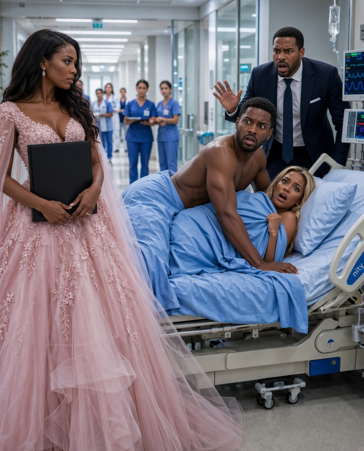 At 2 A.M., the Hospital Called Me—When I Arrived, My Husband Was Literally Stuck Inside My Brother-in-Law’s Wife. I Stood There in Shock as the Doctors Tried to Separate Them, but What I Found in His Safe Later Revealed an Even Darker Secret.