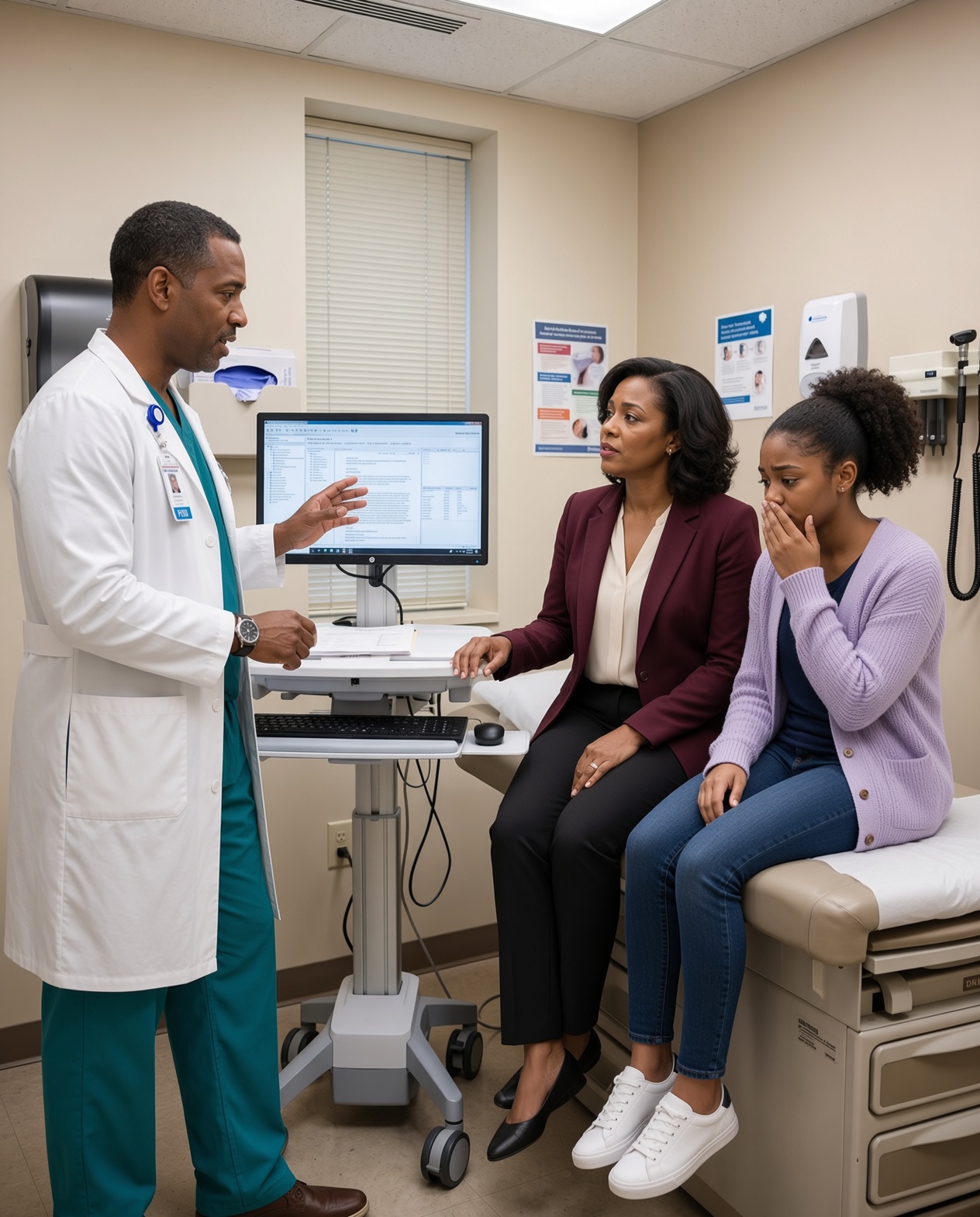 My fifteen-year-old daughter finally confessed, “I stopped telling Dad when I’m hurting because he says I’m only doing it for attention.” The next afternoon, I checked her out of school and took her to the hospital without telling my husband, but halfway through the scan, the technician suddenly went silent, and moments later a doctor entered, closed the door, and asked me a question that made my stomach drop: “How long has her father known about this?”