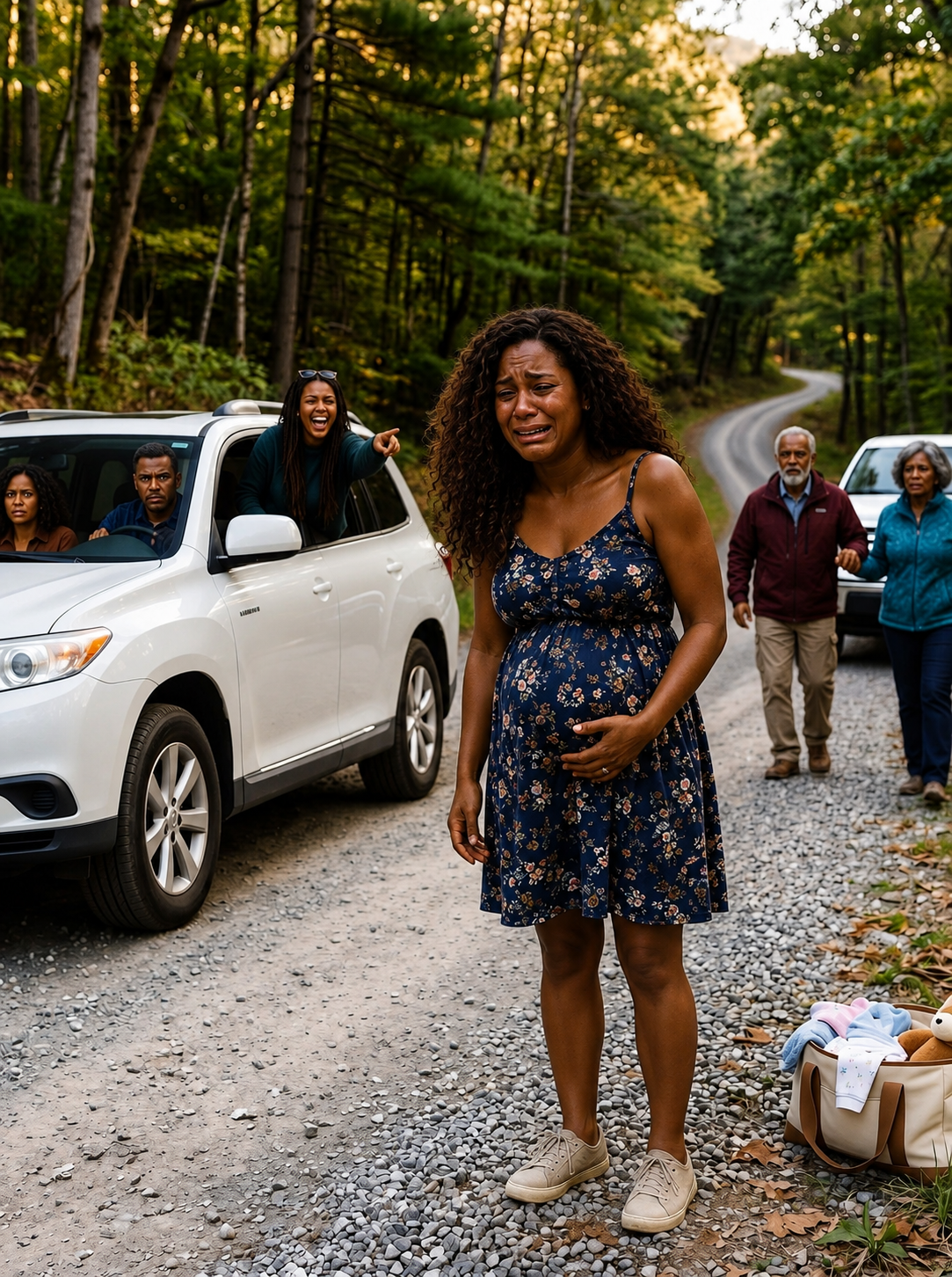My Parents Left Me Alone Deep in the Forest While I Was Eight Months Pregnant. My Sister Laughed as They Drove Away… But They Never Imagined What Would Happen Next.