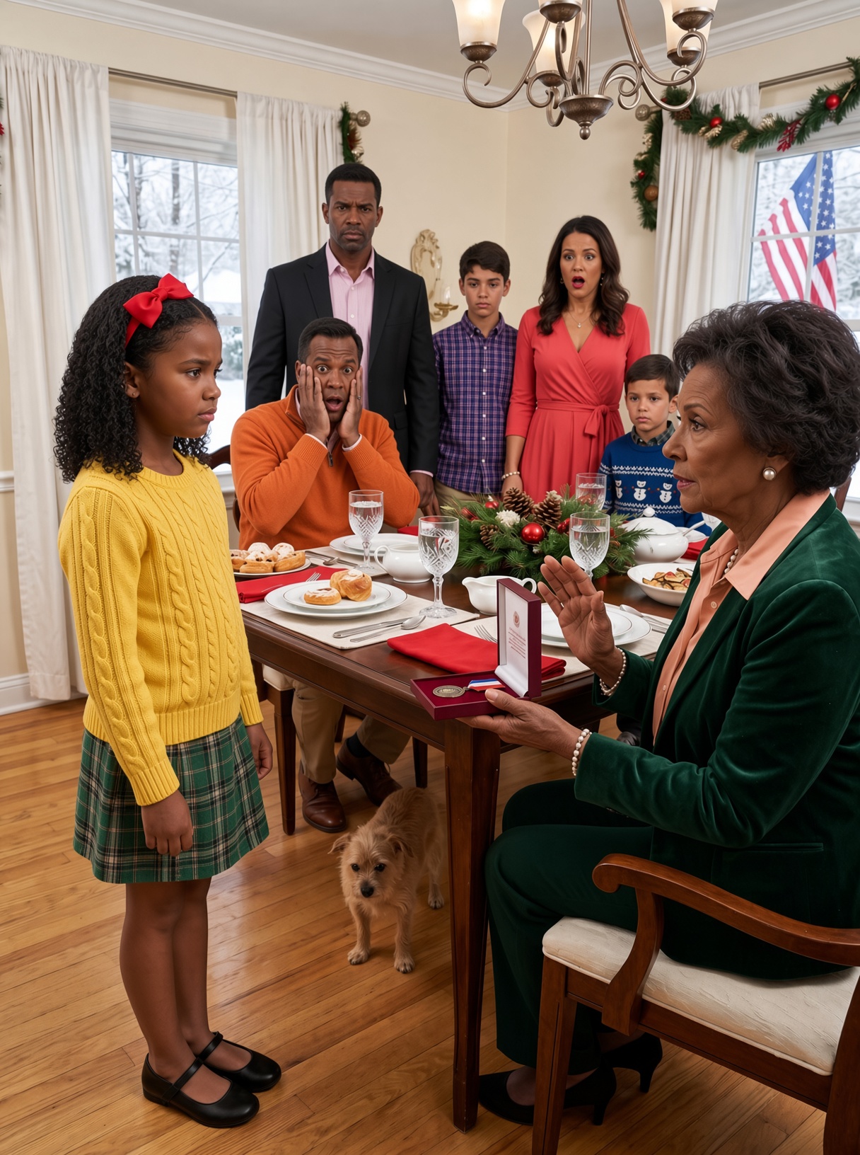 I never told my mother-in-law that my daughter, the child she cruelly called a “stray dog,” had the power to cut her out of our lives. On Christmas morning, she gave the other grandchildren cash and tablets, then handed my daughter a cheap candle labeled, “To Brandon’s Girl.” The room fell silent. My seven-year-old calmly stood in her gold dress and said, “Grandma, Dad told me to give you this if you ignored me again.” She placed a small red box in front of her. “Open it.” Gene lifted the lid and screamed.