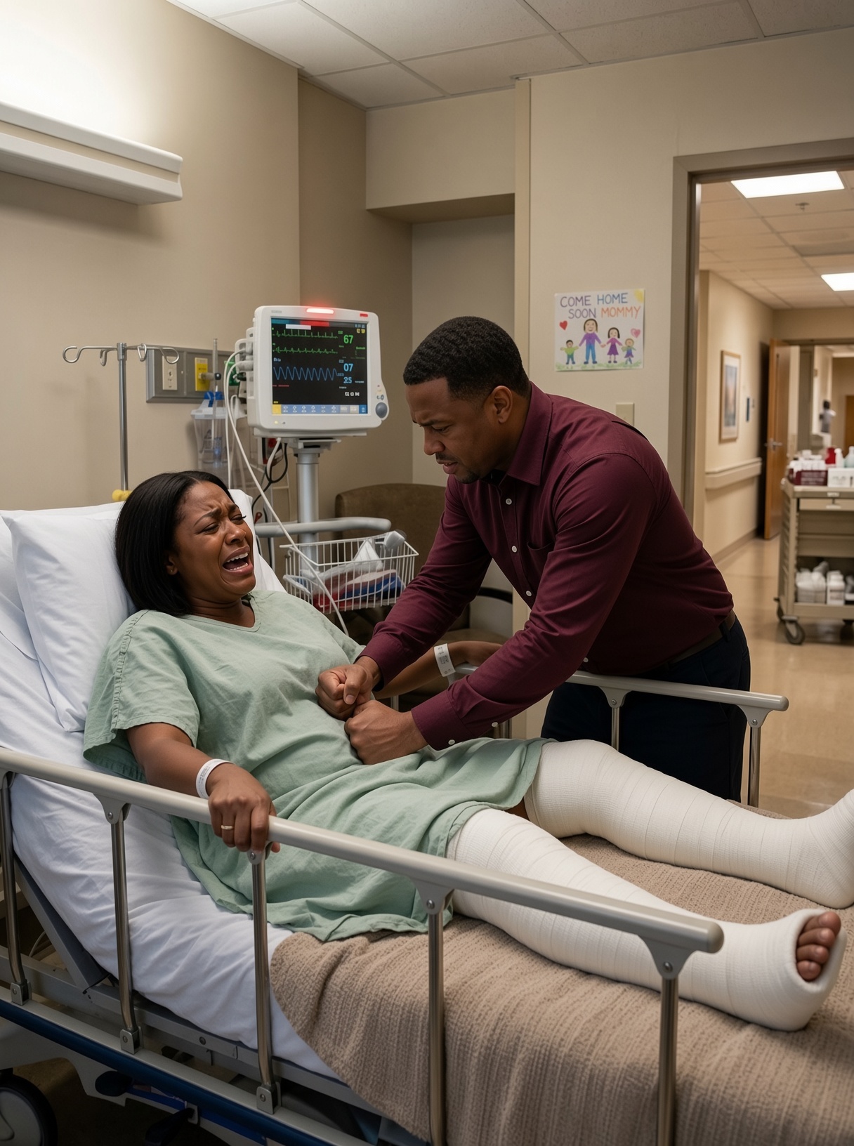 After a Horrific Car Accident, My Husband Stormed Into My Hospital Room and Said "I'm Not Wasting Another Dollar on You" — Then the Door Handle Turned