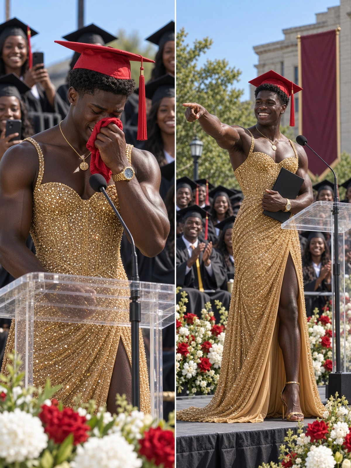 Hundreds Laughed When My Son Wore a Red Dress to Graduation—Then They Learned Who It Belonged To