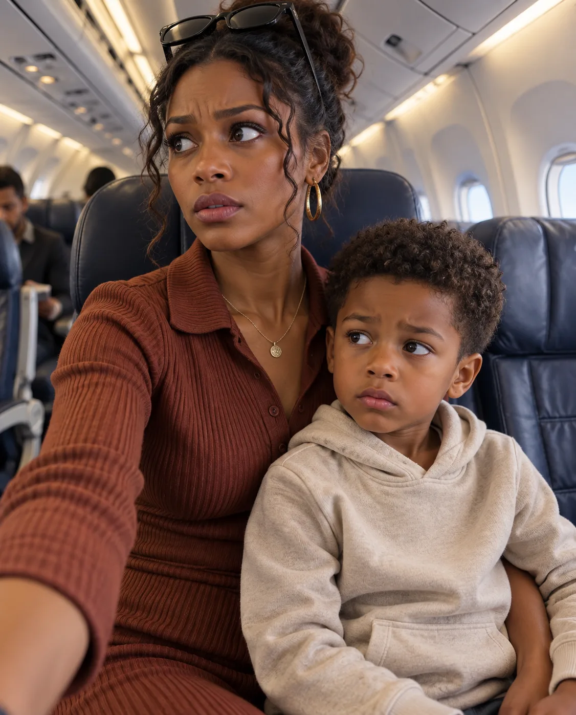 My Son and I Got on My Pilot Husband’s Flight to Surprise Him – Then He Said Something over the Speakers That Made Us Stop Smiling