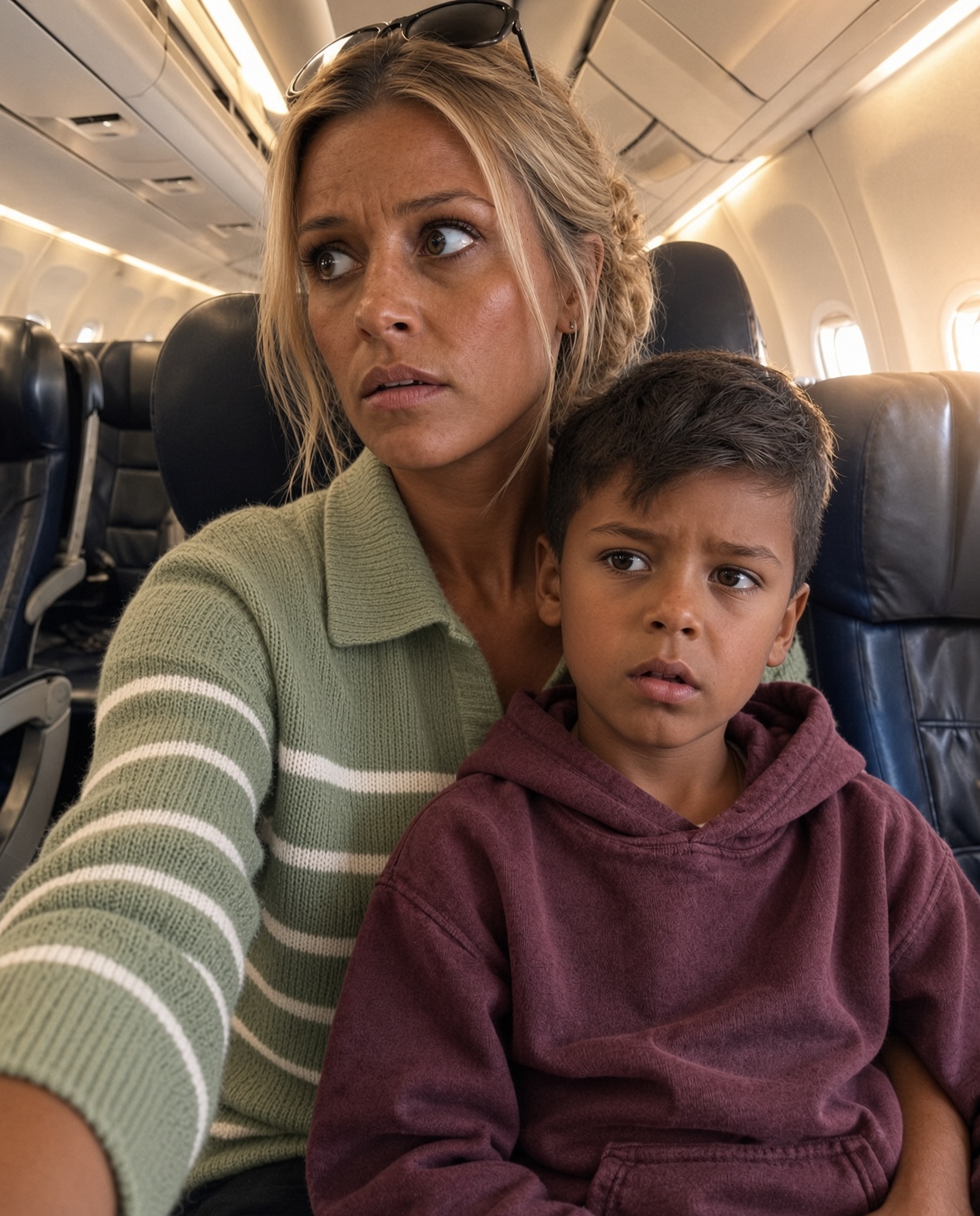 My Son and I Secretly Boarded My Pilot Husband’s Flight to Surprise Him—Then His Announcement About Another Woman Silenced Us Both