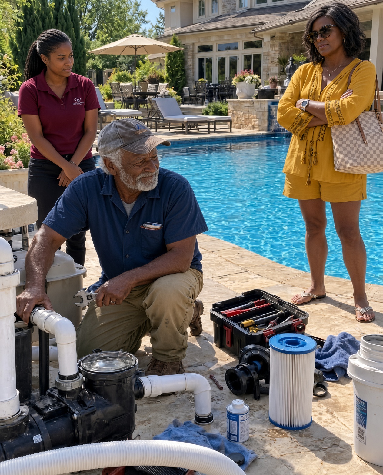 My Boss’s Wife Refused to Pay My Dad $7,800—The Next Morning Police Were Standing Beside Their Pool
