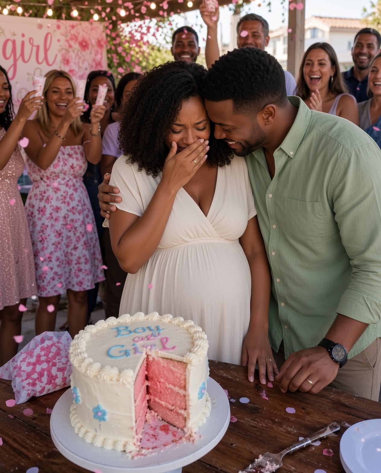 My Daughter Cut Into Her Gender Reveal Cake and Started Crying — Then the Baker Showed Me What Her Husband Had Hidden